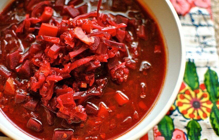 Сыроедческий борщ