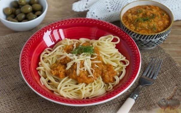 Чечевичная подлива к спагетти