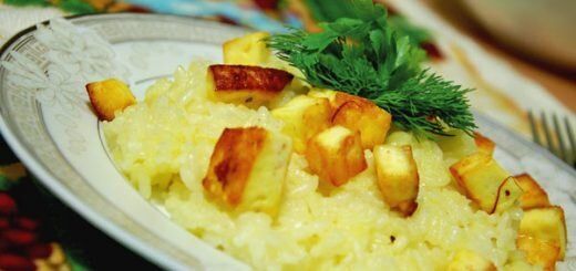 Шафрановый рис с сыром (Кесар панир пулао)