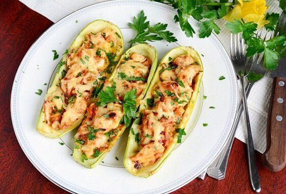 Лодочки из кабачков