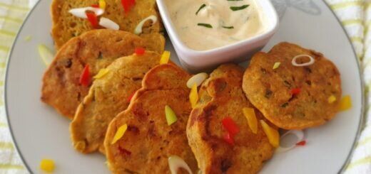 Нутовые оладьи с морским вкусом