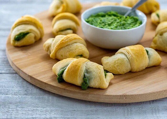 Рогалики со шпинатом