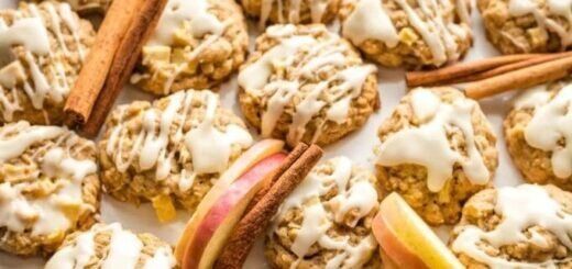 Овсяное печенье с яблоками и корицей