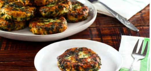 Картофельные котлеты со шпинатом