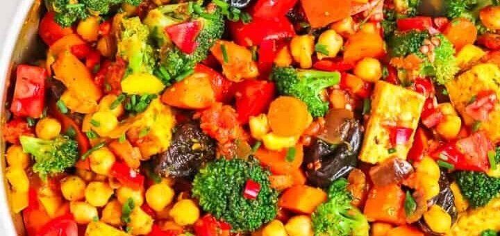 Сабджи с тыквой и брокколи