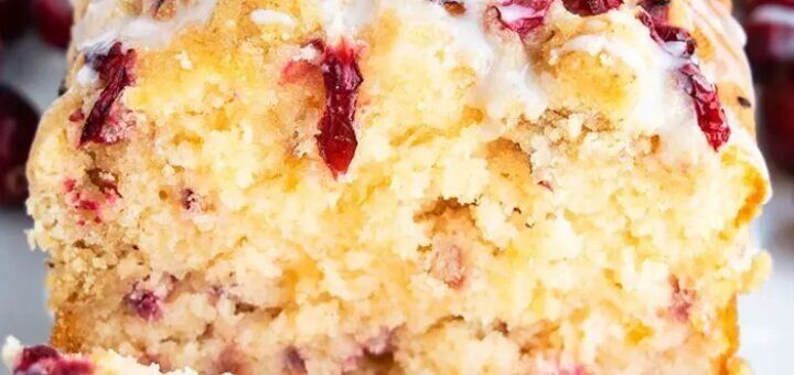 Апельсиновый кекс с клюквой