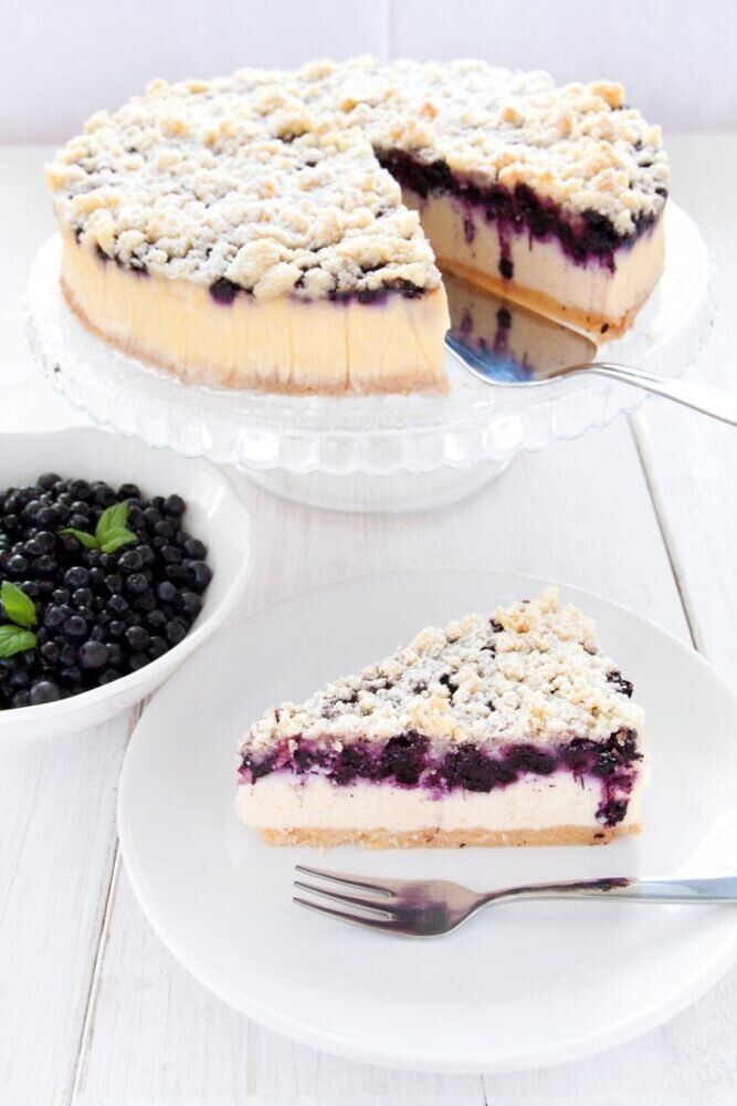 Чизкейк с черникой