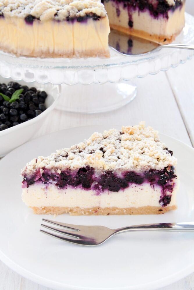 Чизкейк с черникой