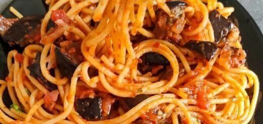 Спагетти с баклажанами