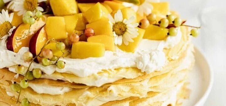 Блинный торт с манго