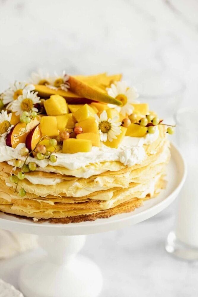 Блинный торт с манго