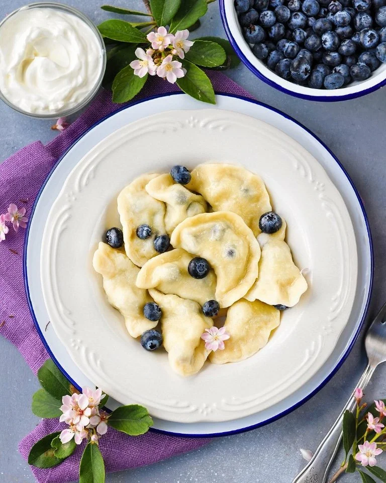 Вареники с черникой 