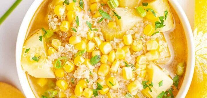 Кукурузный суп с киноа