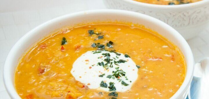 Пряный морковно-чечевичный суп